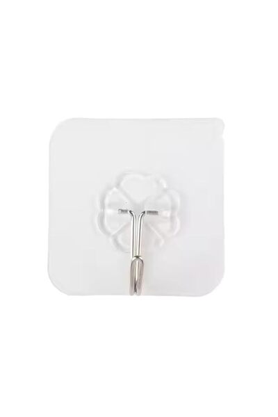 Generic Adhesive Hooks Heavy Duty Wall Hooks 15lbs(Max) Reusable Seamless Tra...