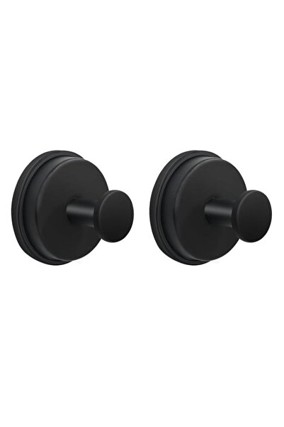 Generic 2 Pack Black Vacuum Suction Cup Hooks Removable & Reusable No Drill H...