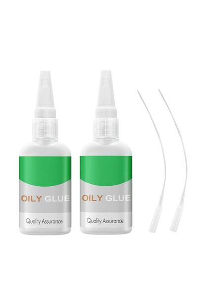 Generic 2Pcs Extra Strong Waterproof Craft Glue, Clear Oily Adhesive for Plas...
