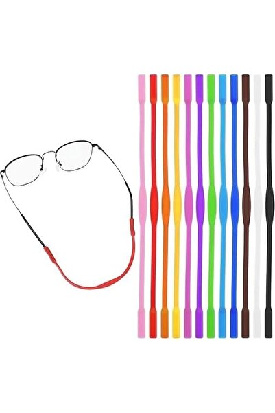 Generic 12PC Anti-Slip Silicone Eyeglass Straps No Tail Design Soft & Adjusta...