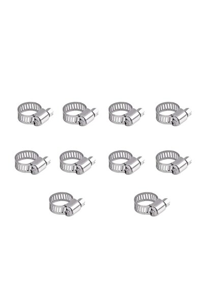 Generic 10pcs Hose Clamps 6-12mm Adjustable Hose Clamps Pipe Clamps 304 Stain...