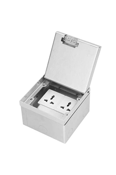 Generic GUPE Electrical Floor Box, AC250V 4000W Embedded Stainless Steel Dual...