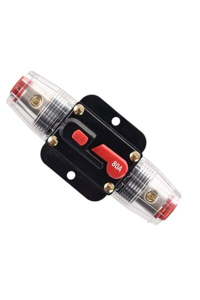 Generic 80 Amp Circuit Breaker Manual Reset Inline Fuse Inverter for Car Mari...