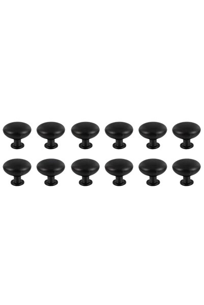 Generic Aputue Drawer Pulls, 12PCS Durable Black Aluminum Cabinet Knobs, Mush...
