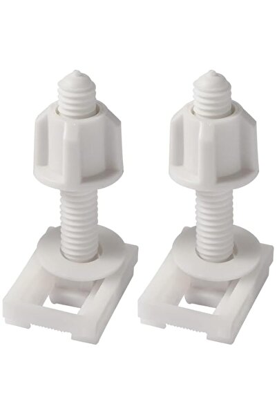 Generic 8Pcs Universal Toilet Seat Screws and Nuts Kit - White Plastic Hinge ...