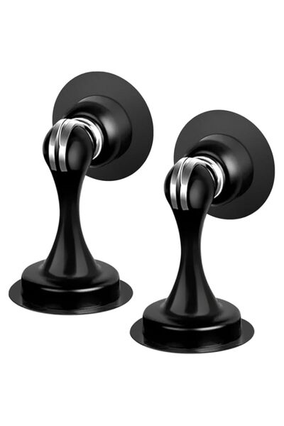 Generic Magnetic Door Stop with Soft-Catch Design, Floor or Wall Mount, Black...