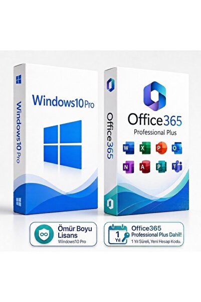 PintiGames Windows10 Pro + Office365 Yazılım Lisansı ve 12 Aylık 5 Cihaz Üyel...