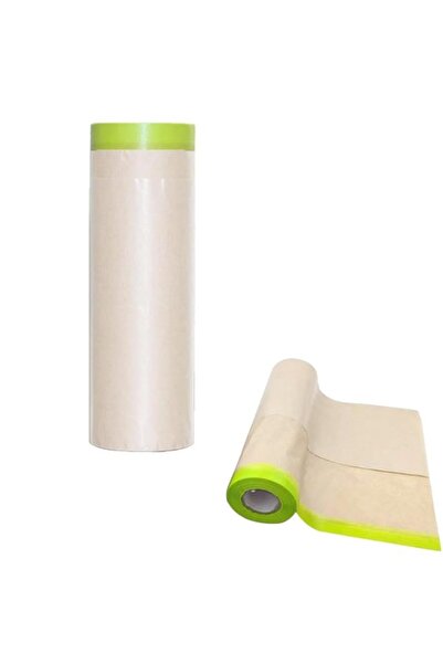 Generic Pre-Taped Masking Paper for Painting - 18 inch x 49 feet Tape and Dra...