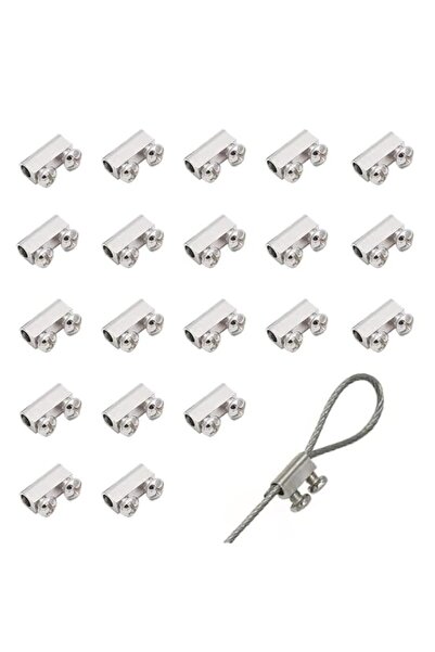 Generic andefu 20pcs new upgrade steel wire rope cable clamp/double hole stai...