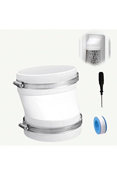 Generic 4-Inch Round to Oval Dryer Vent Adapter with Steel Worm Drive Clamp D...