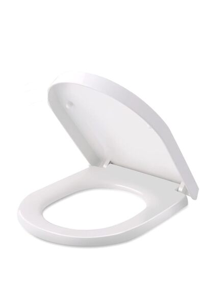Generic Himimi D-Shape Toilet Seat with Soft-Close Mechanism, Adjustable Stai...