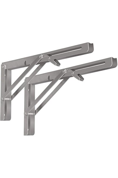 Generic 2 Pack Folding Shelf Brackets 8 Inch Heavy Duty Metal Collapsible She...