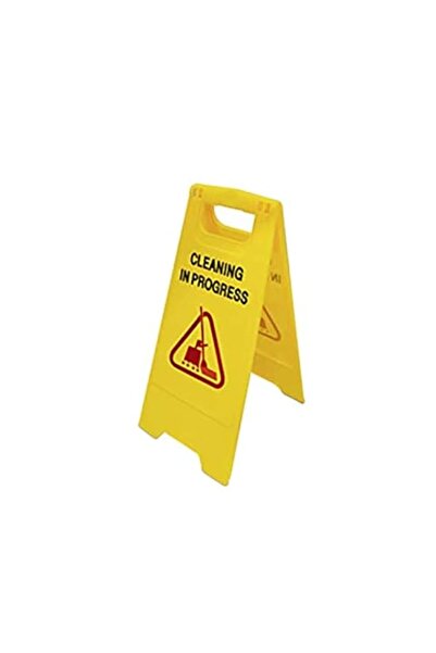 Generic Yellow Hygiene System"Cleaning In Progress" Sign