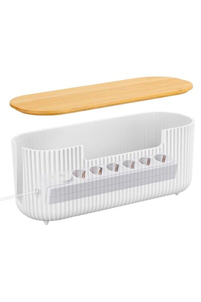 Generic Cable Management Box, Power Strip Organizer and Cord Hider with Lid, ...