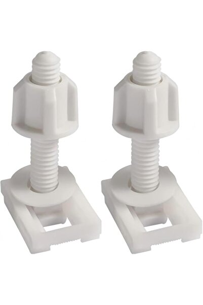 Generic Bukela 8Pcs Universal Toilet Seat Screws and Nuts Kit, White Plastic ...