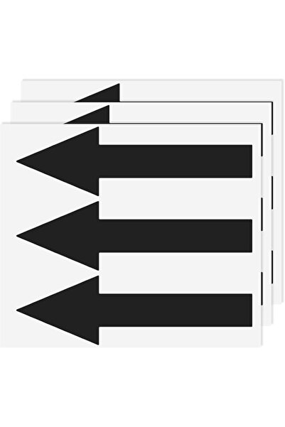 Generic 9 Pack Black Directional Arrow Floor Stickers (8x2 in | 20cm), Heavy-...
