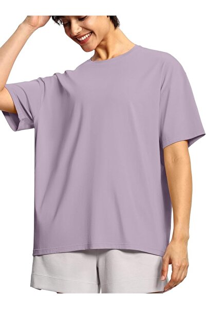 GENERAL The Gym People Casual Oversized T-Shirt for Women Slim Fit Crew Neck ...