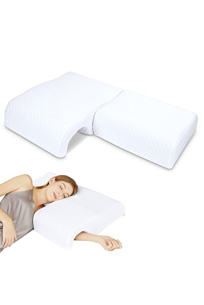 Toybox Memory Foam Arched Cuddle Couples Pillow for Arm Rest, Anti-Pressure H...