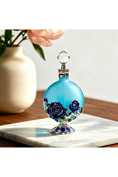 ARIANA 30ml Luxury Frosted Glass Fragrance Oil Bottle with Exquisite Metal Ro...