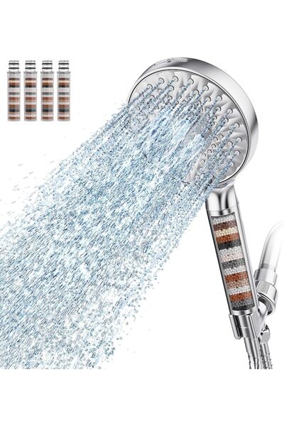 SR SUN RISE Handheld Shower Head with Water Filter, High Pressure 9 Spray Mod...