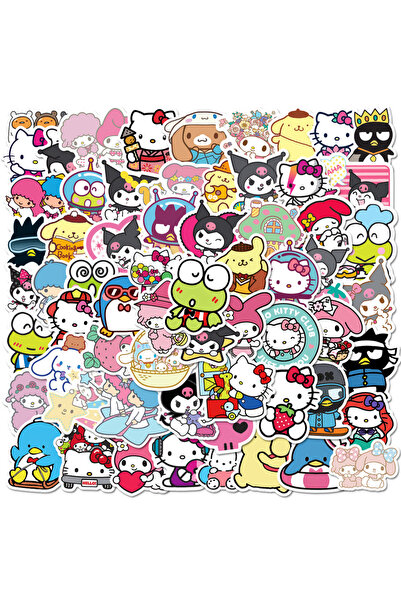 Choice 50PCS 10/30/50/100pcs Kawaii Kuromi Melody Hello Kitty Stickers Cute C...