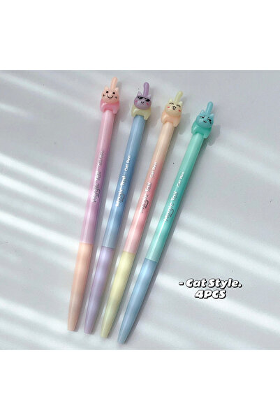 Choice black Cat Tail 4PCS 4PCS Cute Cat's Tail Style Gel Pen For Students 0....