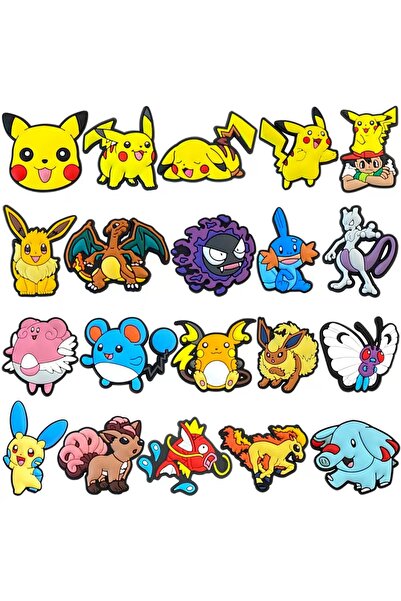 Choice Bandai 20pcs Hot 9-47pcs Pocket Monster Shoes Charms PVC Cartoon Shoe ...