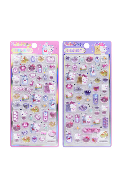 Choice5 3-random 1Sheet Anime Cute Hellokitty Kuromi Melody 3D Stickers Jelly...