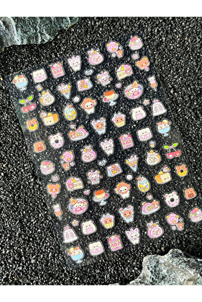 Choice38 1 Pvc Y2k Rilakkuma Waterproofing Kawai Animals Nail Stickers Decora...