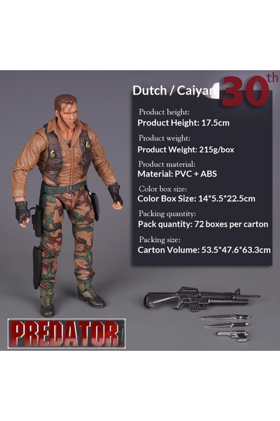Choice Bandai C Neca Predator Jungle Extraction Dutch Action Figure 30th Anni...