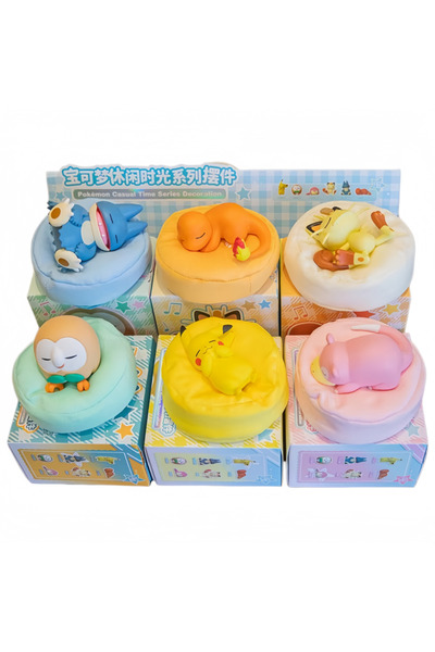 Choice4 6PCS(Whole Set) Genuine Product Pokémon Sleeping posture model orname...