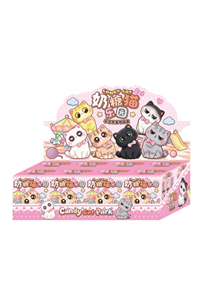 Choice A set of 8 pcs Candy Cat Park Blind Box Cartoon Cat Figurine Desktop O...
