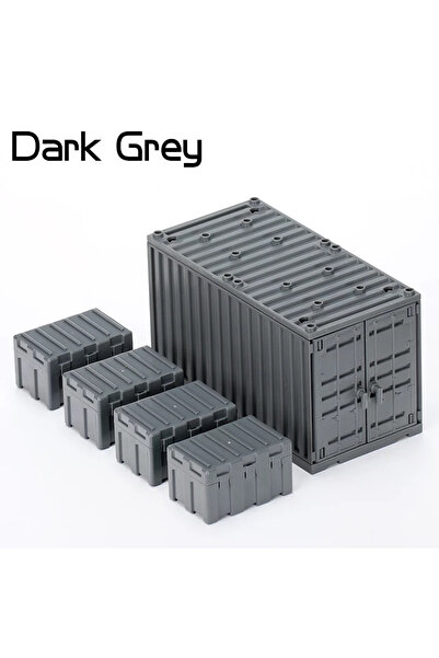 Choice6 Dark Grey Set Decool Scene Container Weapon Storage Box Building Bloc...