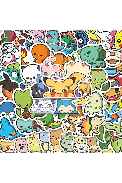 choice2 50PCS 10/30/50pcs Kawaii Pokemon Pikachu Stickers Cute Anime Decals D...