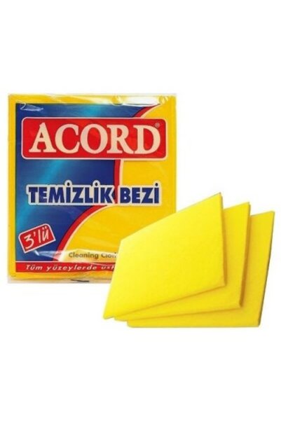 Acord 504 3'lü Sarı Temizlik Bezi