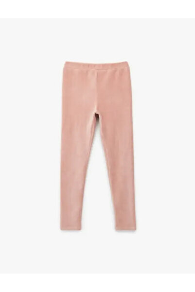 Koton Elastic Waist Long Velvet Leggings