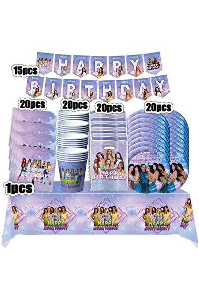Choice14 Tableware-96pcs New Katseye Birthday Decoration Superstar Party Favo...