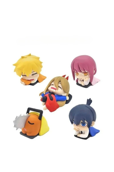 Choice5 Bandai 5pcs-Set Anime Chainsaw Man Figure Sleeping Denji Decoration S...