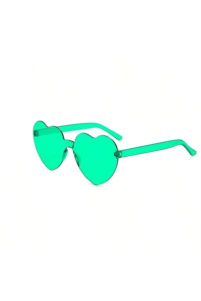 Choice3 5PCS Olive 5pcs Heart Loving Gasses for Women Jelly Color Frameless D...