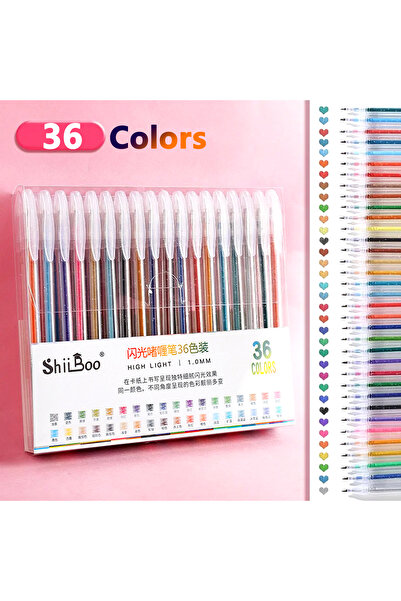 Choice3 36 Color 60 Colors Glitter Gel Pen 1.0mm Metal Glitter Color Ballpoin...