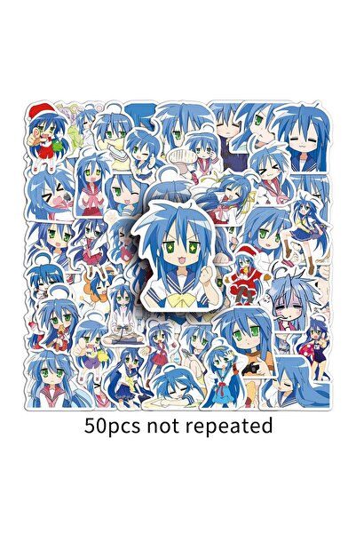 Choice Bandai 50PCS 50pcs Izumi Konata Lucky Star Stickers Kawaii Girls Carto...