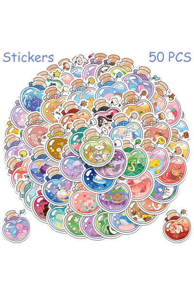 Choice 50pcs 50pcs Cartoon Bottle Spirit Stickers Decals For Laptop Scrapbook...