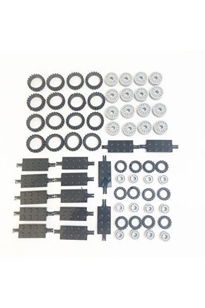 Choice 70pcs 70pcs/ set, MOC building block tire set, tire and wheel hub comb...