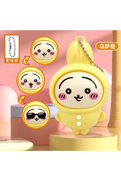 Choice1 Bandai usagi jiyiPajama Series FaceChanging Keychain Cute Spinning Fa...