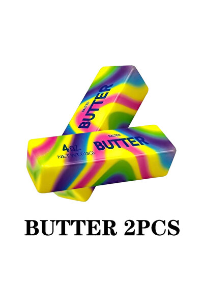 Choice1 BUTTER 2pcs Rainbow Butter Stick Squishy Toy Slow Rebound Fidget Toy ...