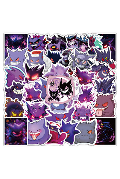 Choice1 30PCS 10/30/50pcs Kawaii Gengar Cartoon Stickers Anime Pokemon Graffi...