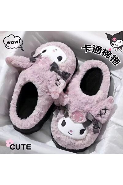 Choice1 38-39 Purple Cartoon Sanrio Kuromi Cotton Slippers For Women'S Autumn...
