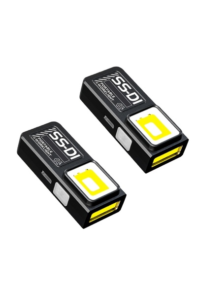 Choice5 2PCS-Black LED COB Mini Flashlight USB Rechargeable Mini Torch Portab...