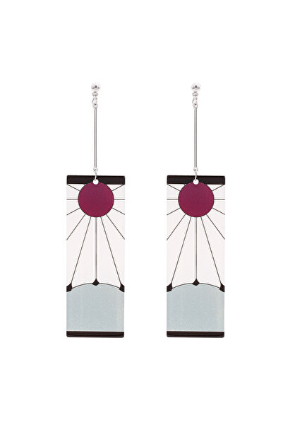 Choice1 Bandai style 2 Anime Demon Slayer Earrings Sun Goddess Pattern Tanjir...