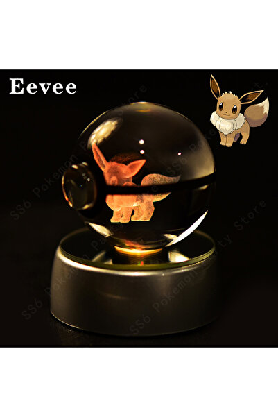 Choice30 05 Eevee Pokemon Crystal Ball 3D Mewtwo Pikachu Gengar Pokeball 3D N...
